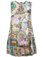 Just Cavalli Printed Sleeveless Dress, Women's, Size: 40, Viscose/polyester