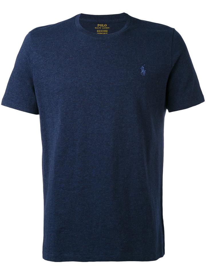 Logo Embroidered T-shirt - Men - Cotton - L, Blue, Cotton, Polo Ralph Lauren