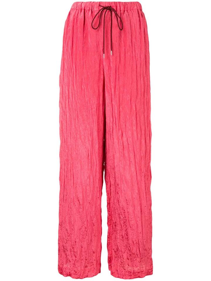 Muller Of Yoshiokubo Wavy Wide Leg Trousers - Pink