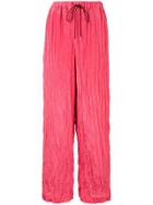 Muller Of Yoshiokubo Wavy Wide Leg Trousers - Pink