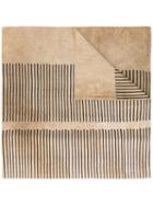 Uma Wang - Striped Scarf - Women - Cotton - One Size, Nude/neutrals, Cotton