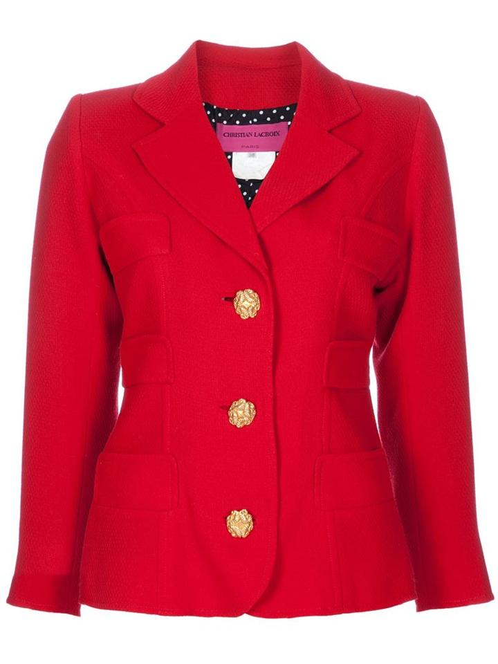 Christian Lacroix Vintage Skirt Suit, Women's, Size: 38, Red