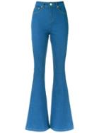 Flared Denim Trousers - Women - Cotton/spandex/elastane - 36, Blue, Cotton/spandex/elastane, Lilly Sarti