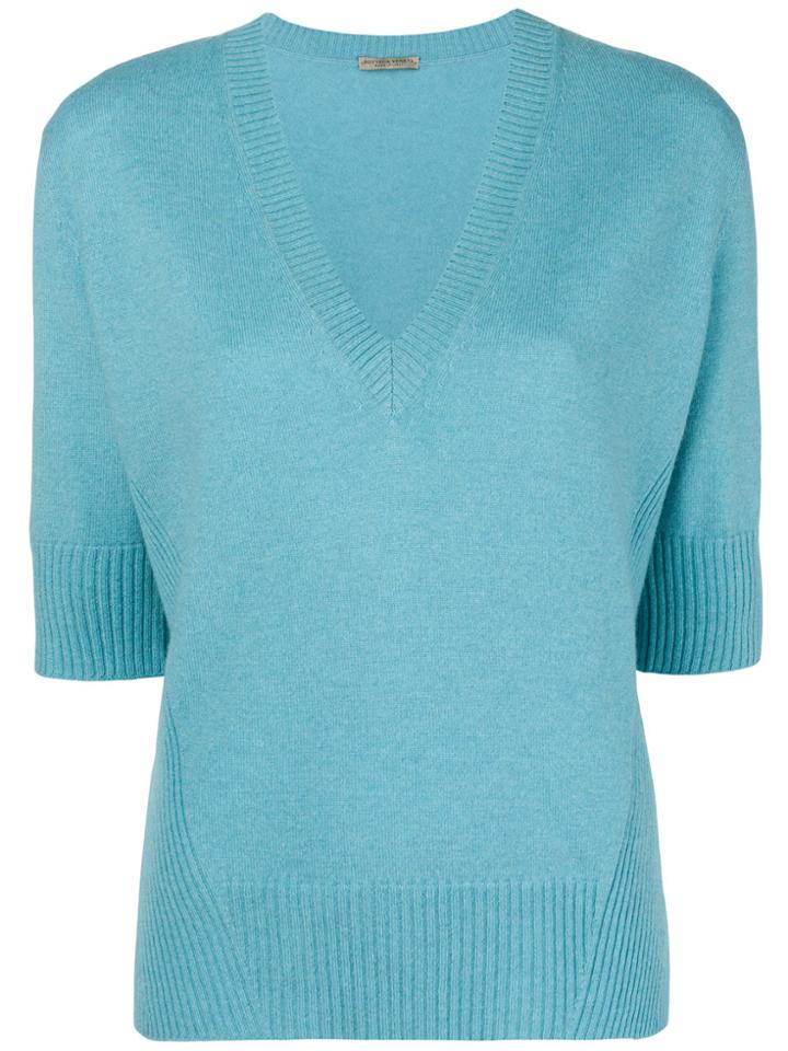 Bottega Veneta Deep V-neck Sweater - Blue