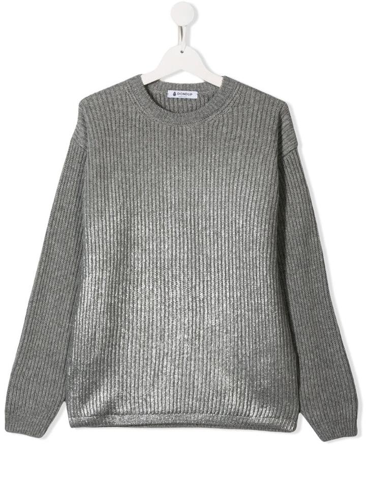 Dondup Kids Cable Knit Jumper - Grey