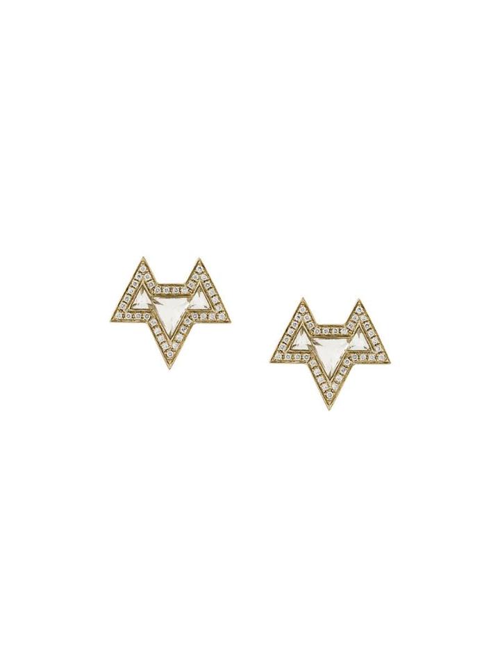 Noor Fares 18kt Gold Ana Diamond Earrings - Gg