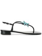 Giuseppe Zanotti Design Star Crystal-embellished Sandals - Black