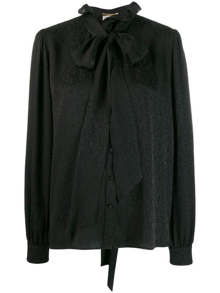 Saint Laurent Lavallière Blouse - Black