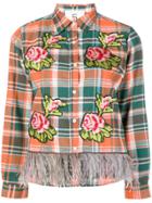 5 Progress Embellished Plaid Shirt - Yellow & Orange