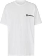 Burberry Logo Print Cotton Oversized T-shirt - White