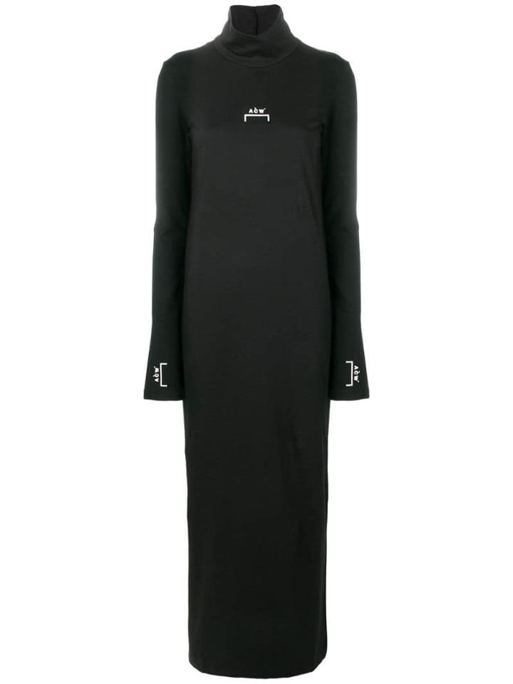 A-cold-wall* Logo Printed Long Dress - Black