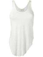 Lost & Found Ria Dunn Curved Hem Tank, Women's, Size: Large, White, Linen/flax/spandex/elastane