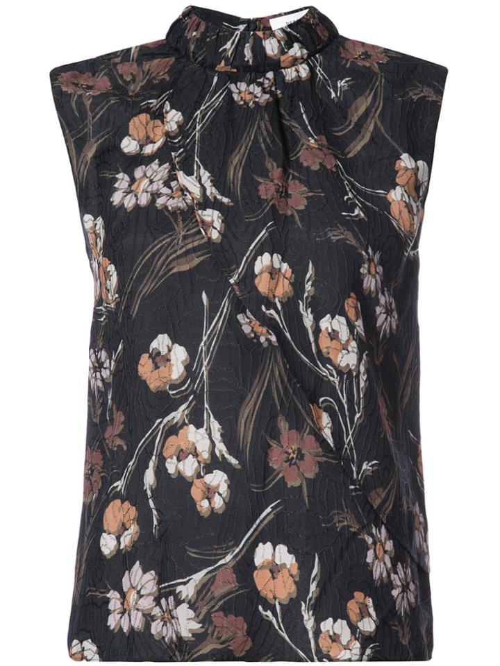Derek Lam 10 Crosby Sleeveless Drape Over Blouse - Blue