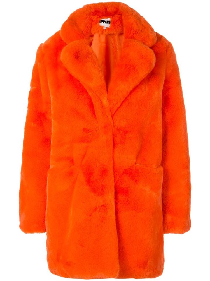 Apparis Oversized Faux-fur Jacket - Orange