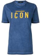 Dsquared2 - Icon T-shirt - Women - Cotton - Xs, Blue, Cotton