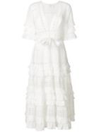 Zimmermann Cosair Frill Tier Long Dress - White