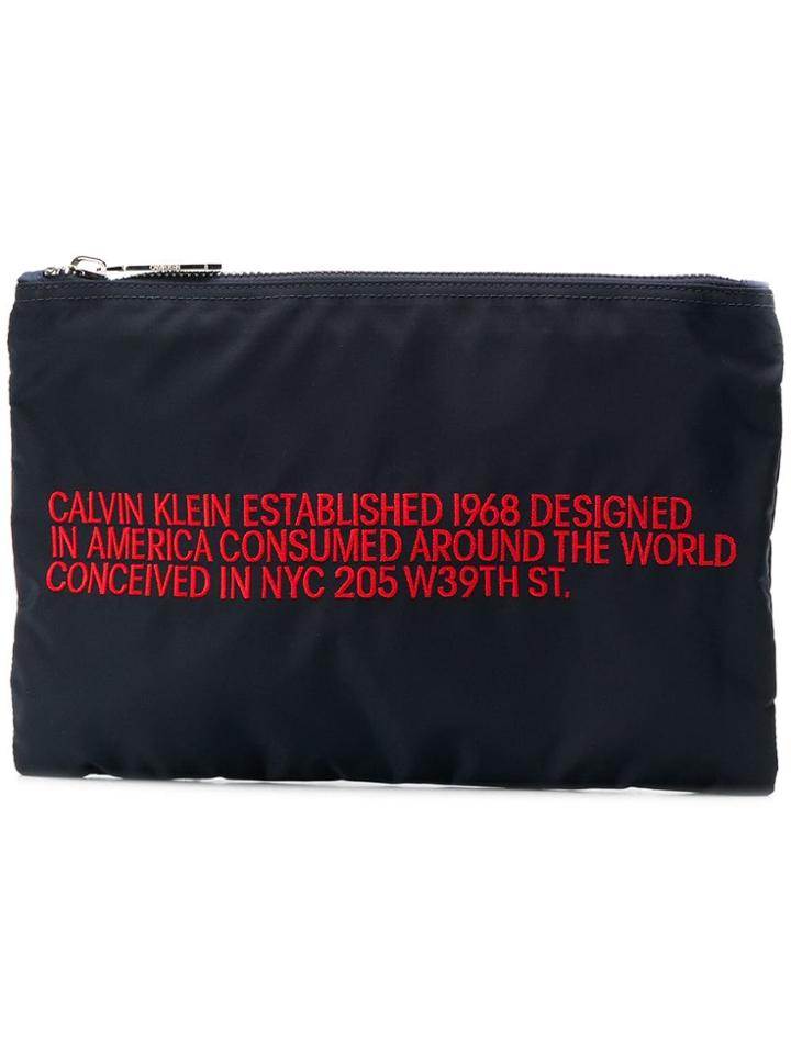 Calvin Klein 205w39nyc Branded Small Pouch - Blue