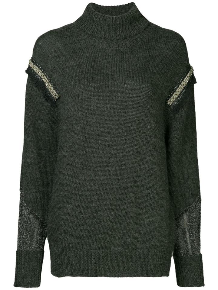 Muller Of Yoshiokubo Turtle-neck Fitted Sweater - Grey