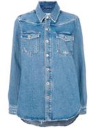 Off-white Casual Denim Shirt - Blue