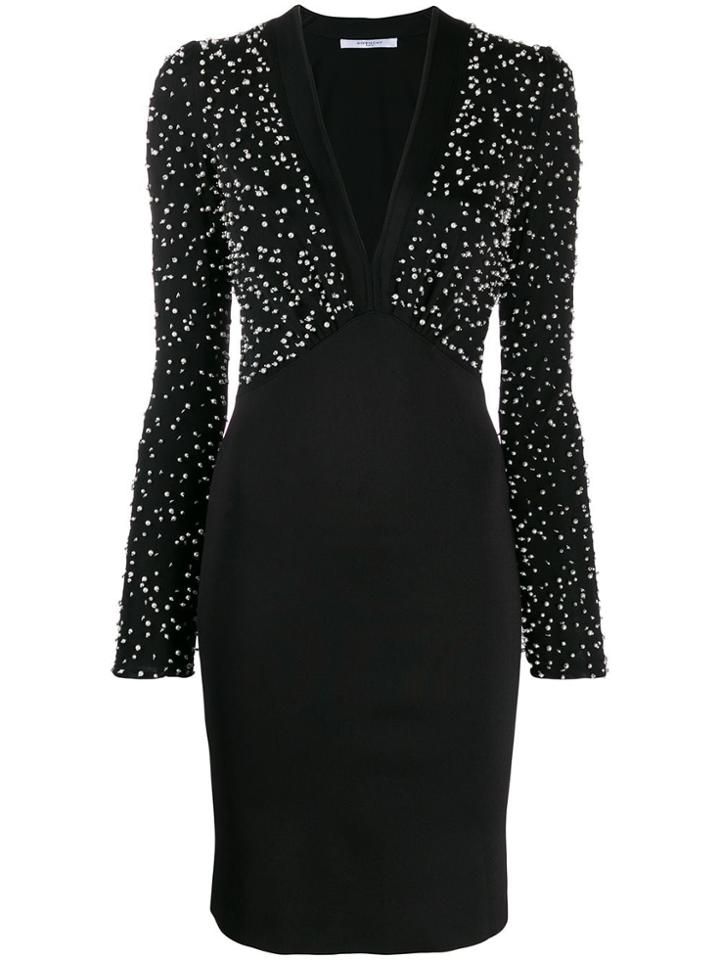 Givenchy Embroidered Knit Dress - Black