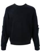 Wooyoungmi Strap Detail Sweatshirt, Men's, Size: 52, Black, Cotton