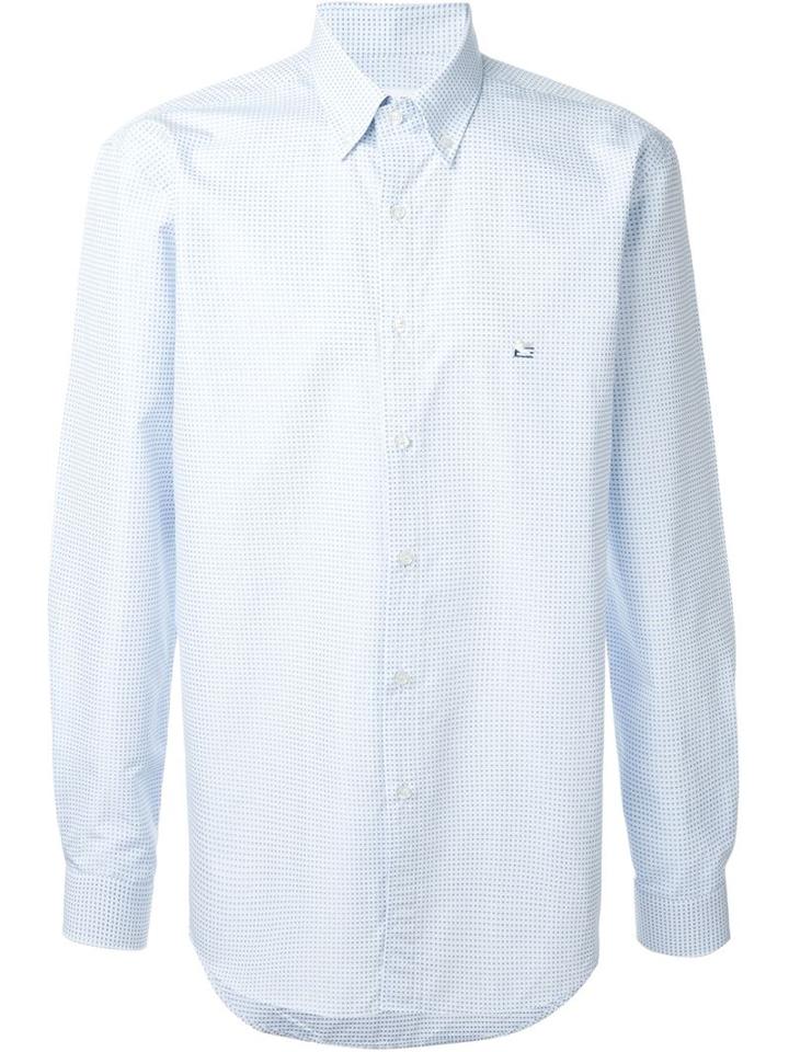 Etro Classic Formal Shirt, Men's, Size: 41, Blue, Cotton