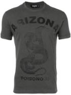 Dsquared2 Arizona Poisonous Snake T-shirt, Men's, Size: Medium, Grey, Cotton