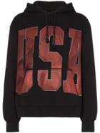 424 Printed Usa Hooded Sweatshirt - Black