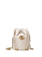 Gucci Mini Gg Marmont Bucket Bag - White