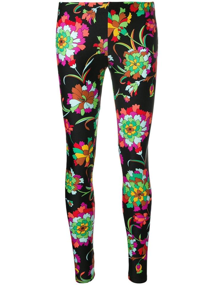 La Doublej Printed Stretch Leggings - Black