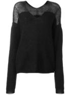 Ilaria Nistri V-neck Loose-fit Jumper, Women's, Size: Large, Black, Virgin Wool/mohair/silk/polyamide