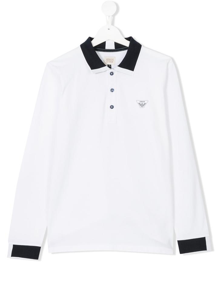 Armani Junior Classic Polo Shirt - White