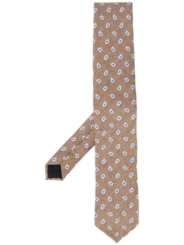 Lardini Geometric Woven Tie - Neutrals