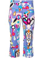 Emilio Pucci Pre-owned Cropped Printed Trousers - Blue