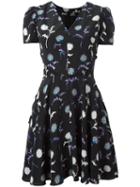 Kenzo 'dandelion' Dress, Women's, Size: 34, Black, Silk/polyamide/polyester
