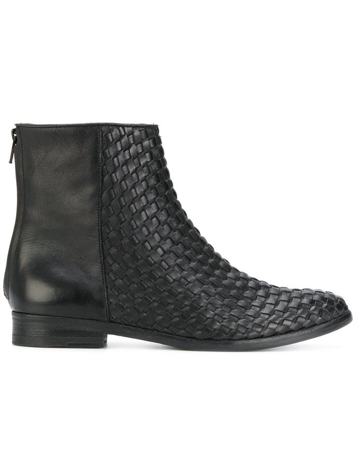 The Last Conspiracy Woven Ankle Boots - Black
