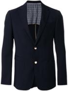 Z Zegna Woven Jacquard Blazer, Men's, Size: 52, Blue, Cotton/cupro/wool