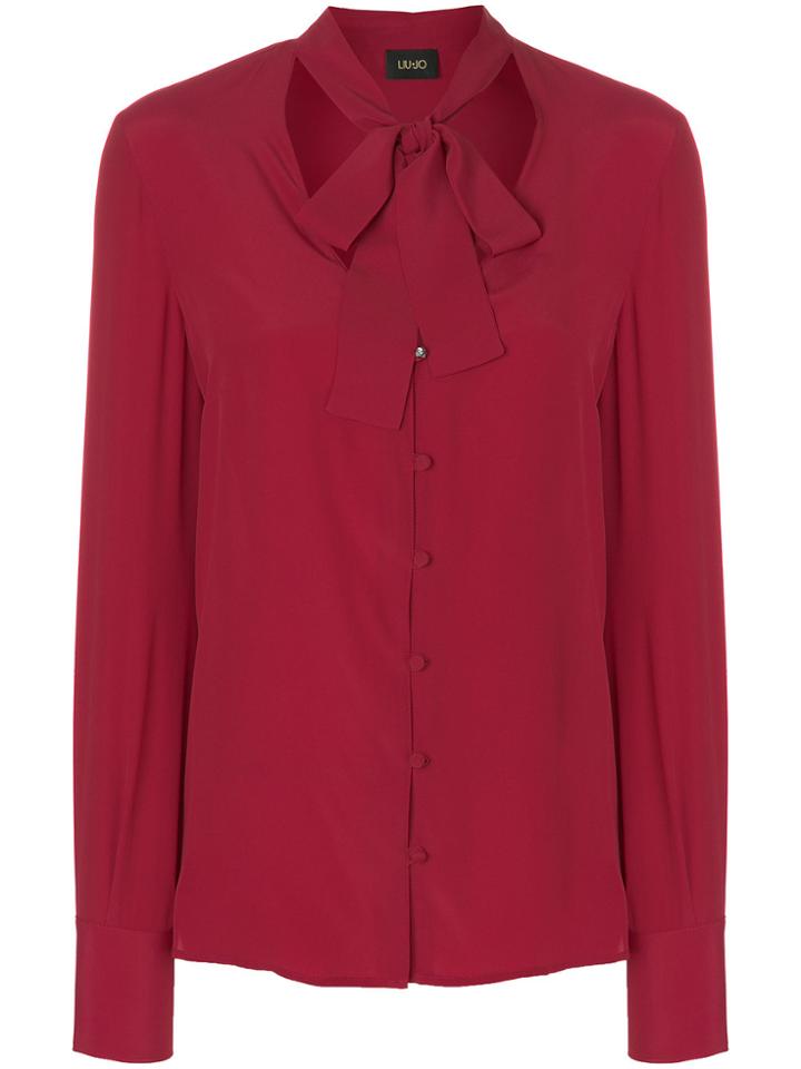 Liu Jo Pussy Bow Blouse - Red
