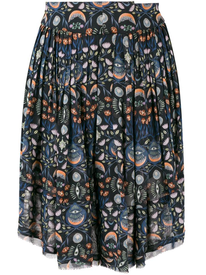 Chloé Pleated Printed Shorts - Black