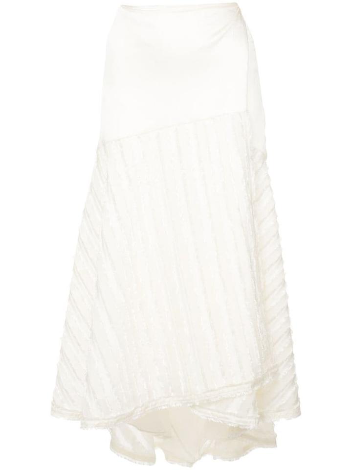 Alexis Paneled Asymmetric Skirt - White