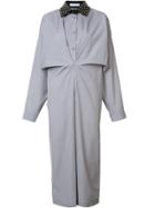 Jw Anderson Studded Collar Shirt Dress - Black