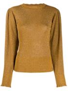 Isabel Marant Ruched Shoulders Crew Neck Jumper - Gold