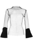 Christopher Esber - 'tilted Cuffed Sheer' Skivvy - Women - Silk/cotton - 12, Women's, Black, Silk/cotton