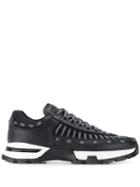Ermenegildo Zegna Lace Detail Sneakers - Black
