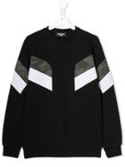 Neil Barrett Kids Stripe Detail Sweatshirt - Black