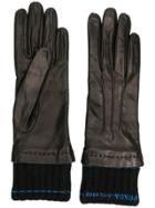Prada Logo Fitted Gloves - Black