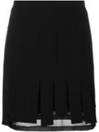 Dkny Pleated Skirt, Women's, Size: 4, Black, Triacetate/polyester/viscose