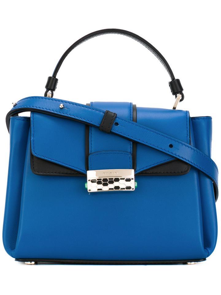 Bulgari - Serpenti Satchel - Women - Calf Leather - One Size, Blue, Calf Leather