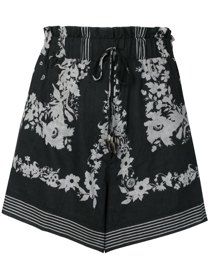 Nanushka Printed Shorts - Black