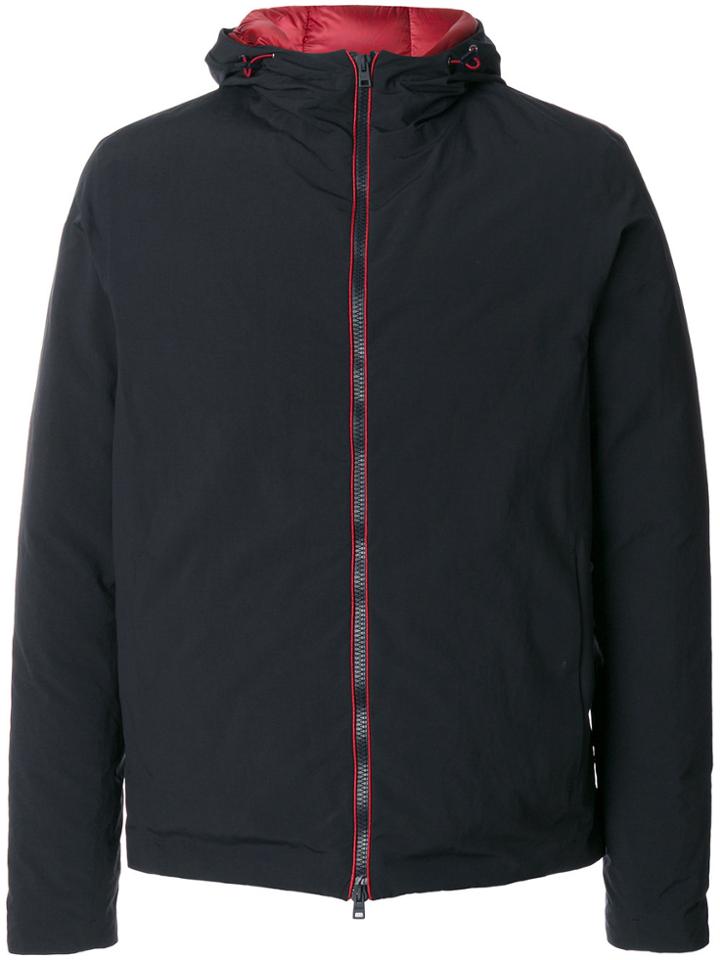 Herno Contrast Trim Padded Jacket - Blue